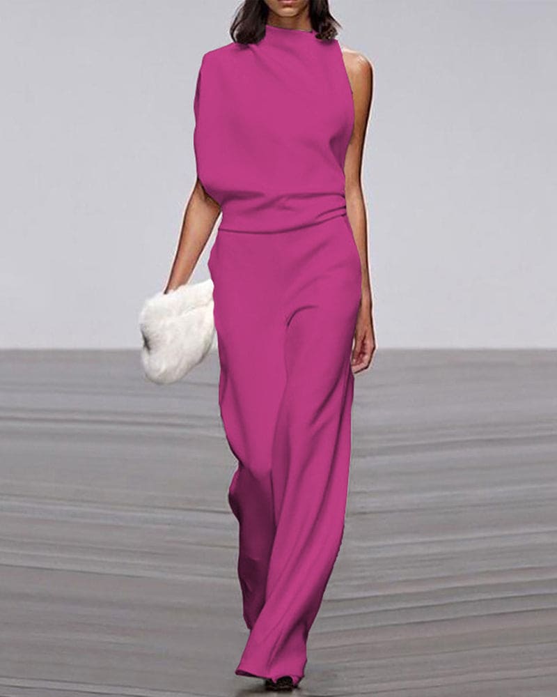 Isabel - Jumpsuit elegante con colletto alto
