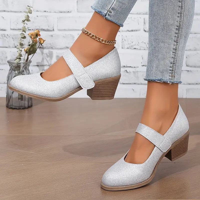 Eliane | Pumps con Paillettes e Tacco Medio