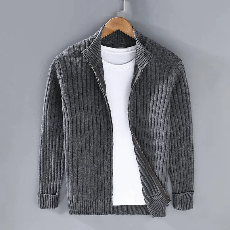 Frank™ - Cardigan Massimo in merino con zip