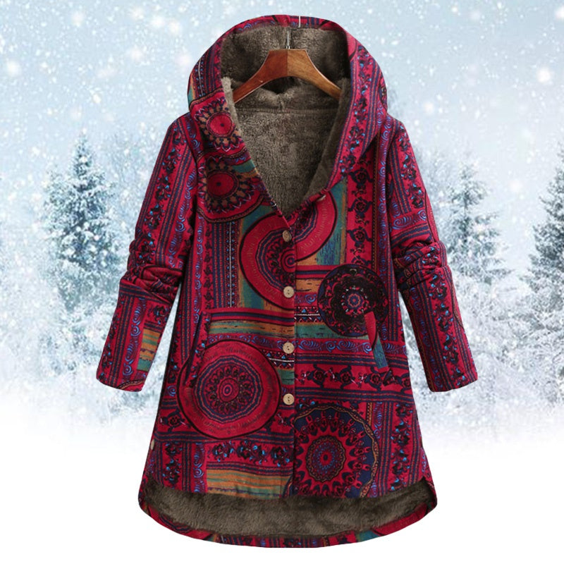 Kqina | Kapuzenjacke mit Blumenmuster