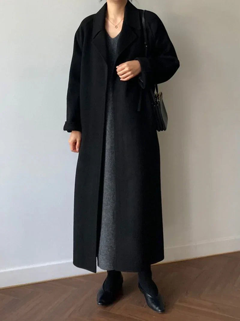 Payper | Langer Wollmantel für Damen
