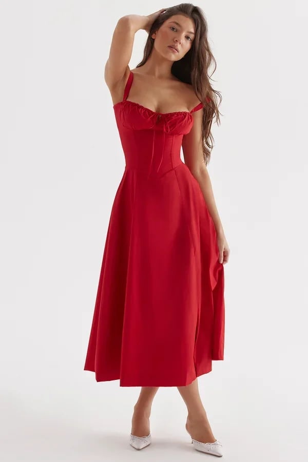 Carmen | Bequemes Bustier-Sommerkleid mit Blumendruck