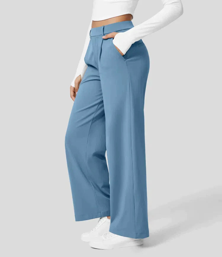 Sauzy | Hochtaillierte Stretch-Hose mit geradem Bein