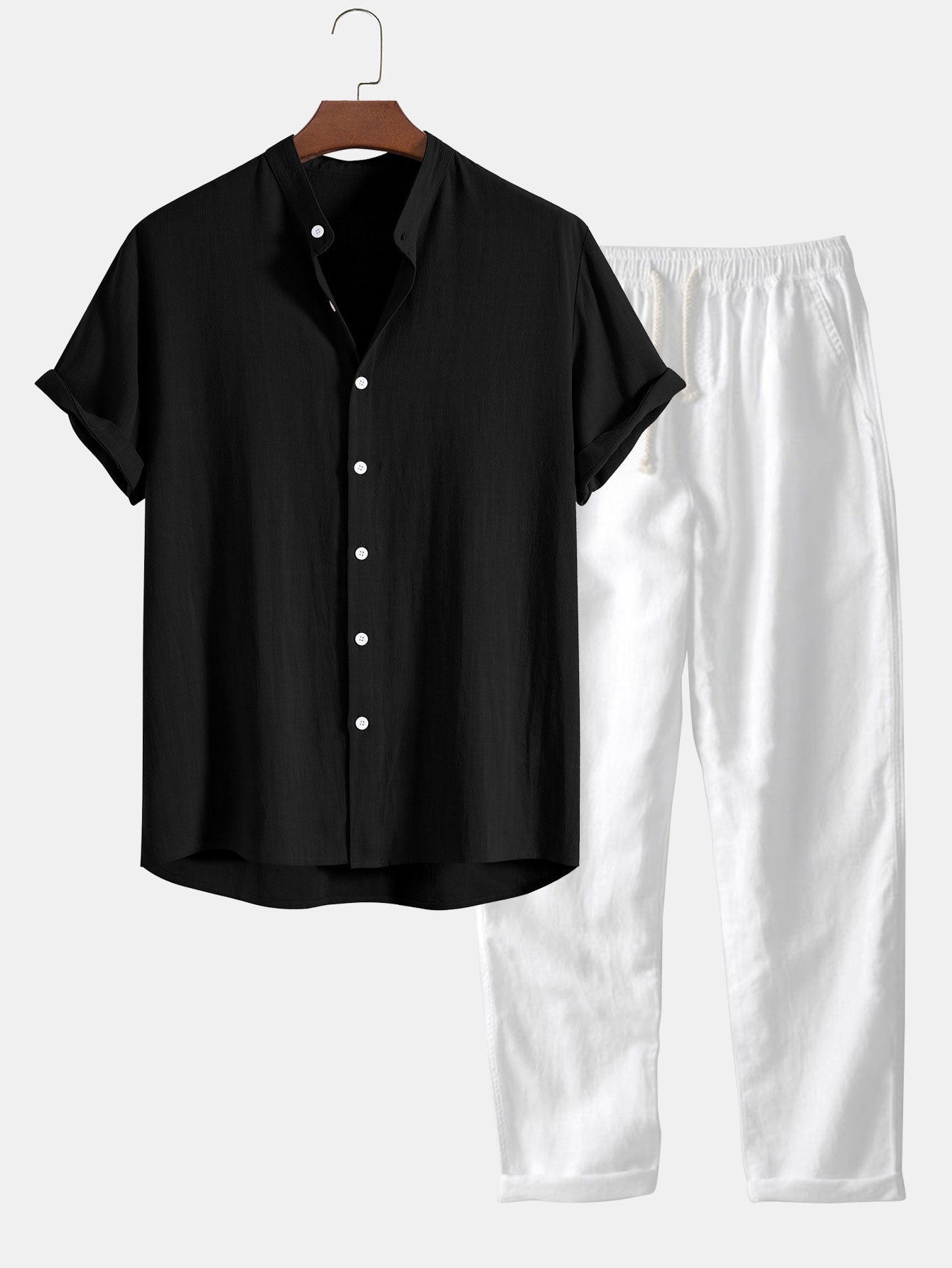 Enrico | Elegantes Ensemble aus Leinenhemd und Hose
