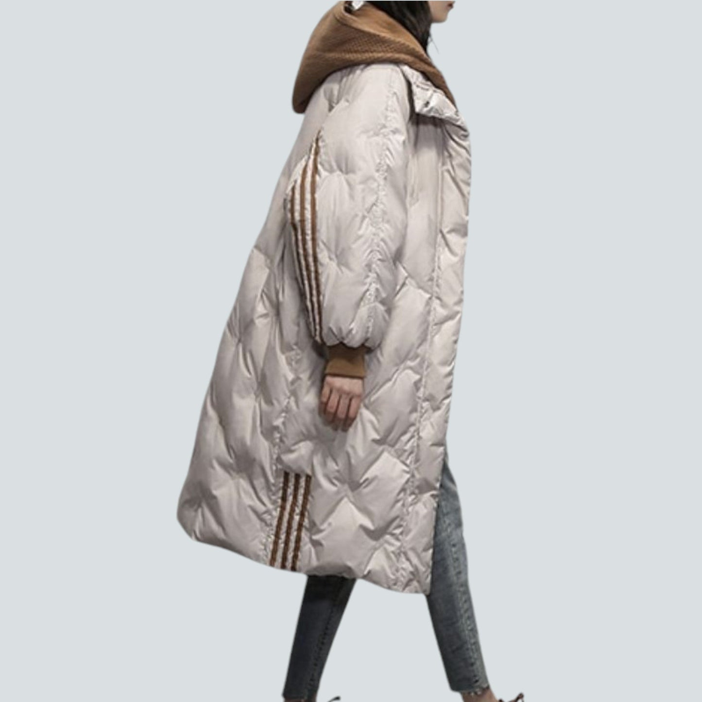 Damen | Lange Jacke Beige