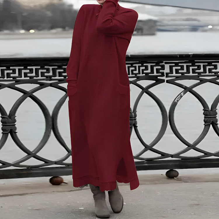 Popi | Lässiges langes Winterkleid