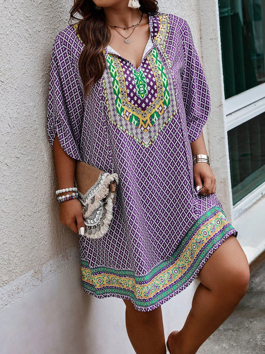 Weinlese | inspiriertes Kleid mit Zufallsmuster