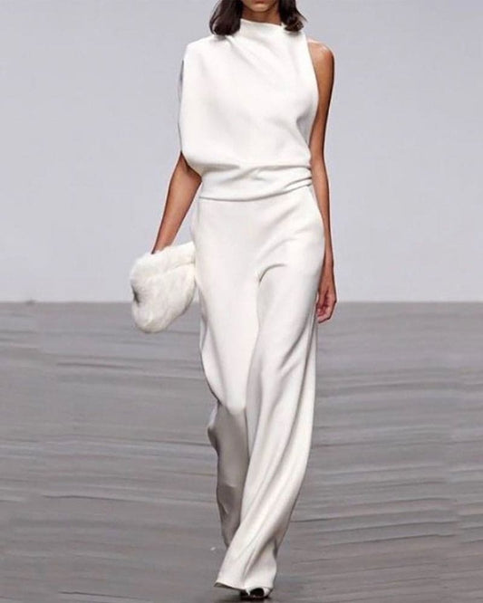 Isabel - Eleganter Jumpsuit mit Stehkragen