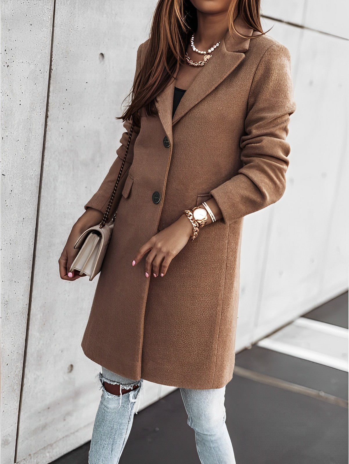 Mauren | Cappotto a maniche lunghe con 2 bottoni