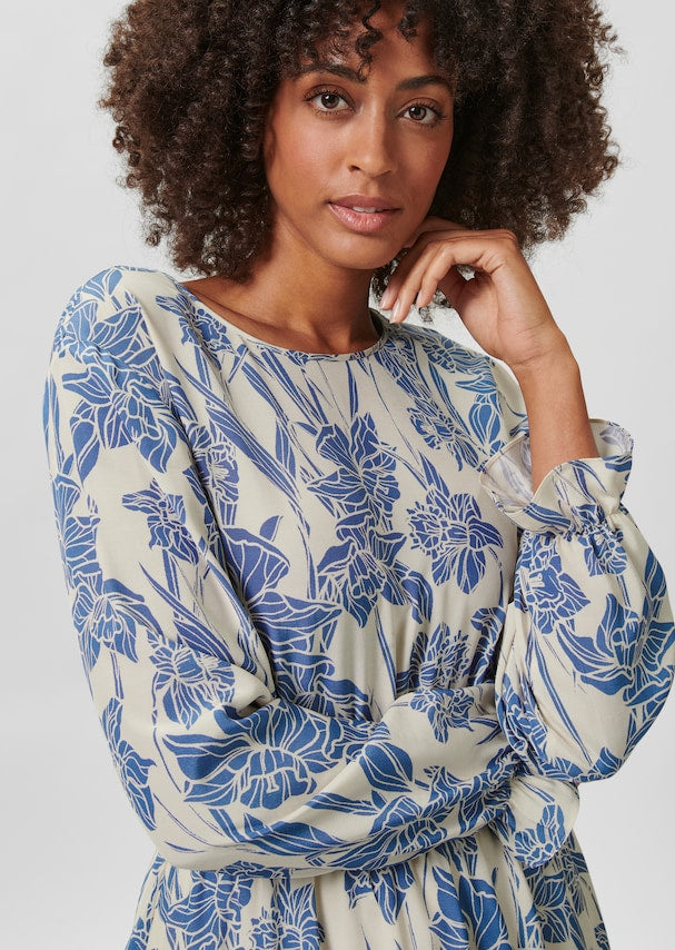 Ivy - Stilvolles und bequemes Damen-Blumenkleid mit langen Ärmeln