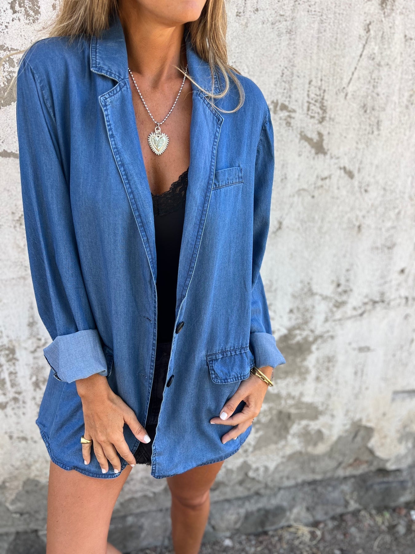 Ysabeau | Elegantes Denim Lässiges Jas