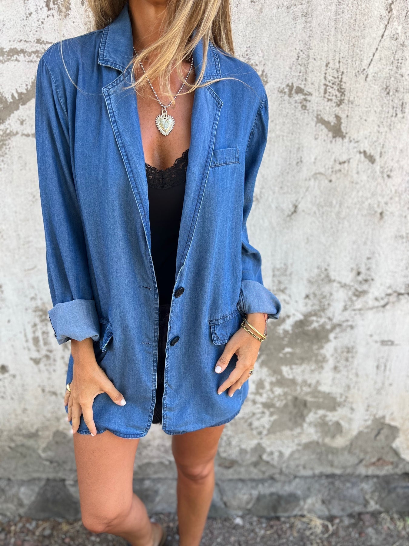 Ysabeau | Elegantes Denim Lässiges Jas