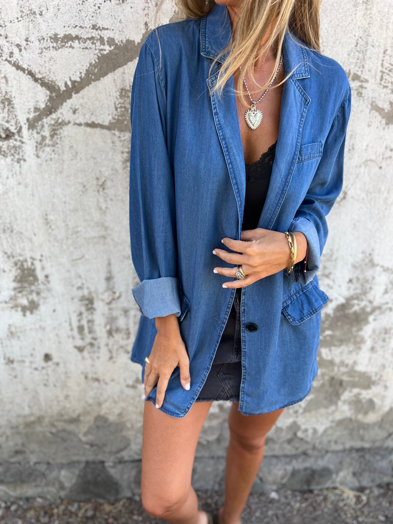 Ysabeau | Elegantes Denim Lässiges Jas