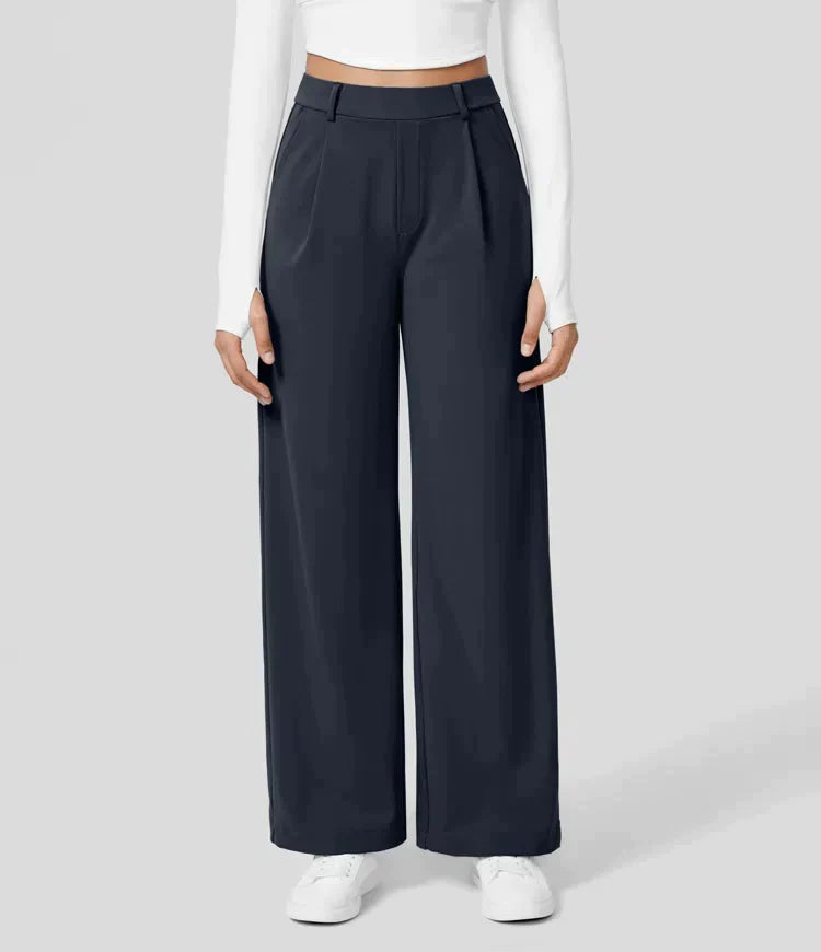 Sauzy | Hochtaillierte Stretch-Hose mit geradem Bein