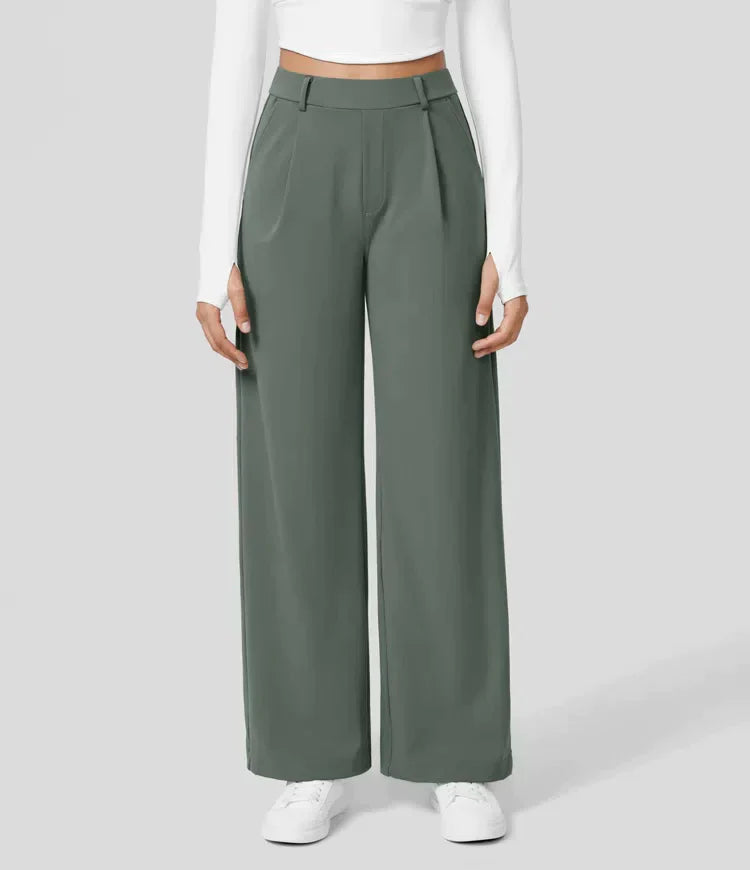 Sauzy | Hochtaillierte Stretch-Hose mit geradem Bein
