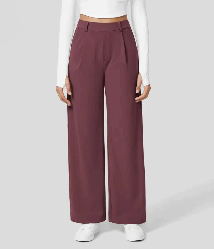 Sauzy | Hochtaillierte Stretch-Hose mit geradem Bein