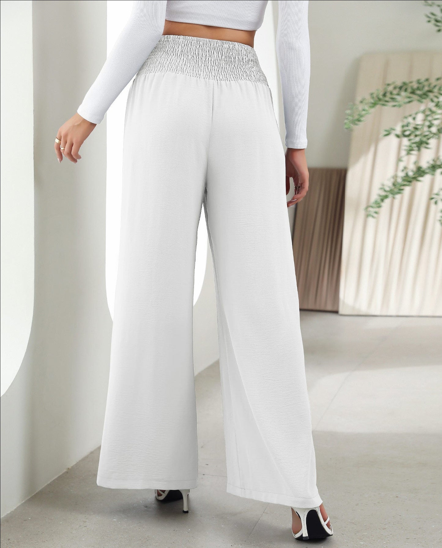 Deirdre -  Elastische Hose mit hoher Taille