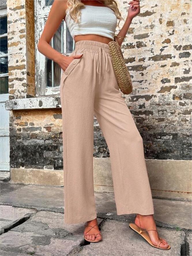 Dolores - Lose Hose mit hoher Taille und Kordelzug