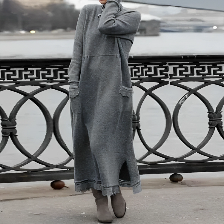 Popi | Lässiges langes Winterkleid