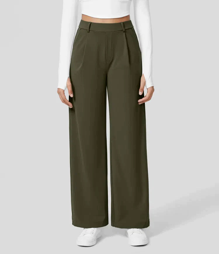 Sauzy | Hochtaillierte Stretch-Hose mit geradem Bein