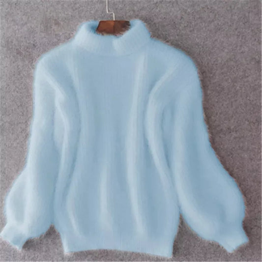Amarie | Vintage-Angorapullover: Locker gestrickt und einfarbig