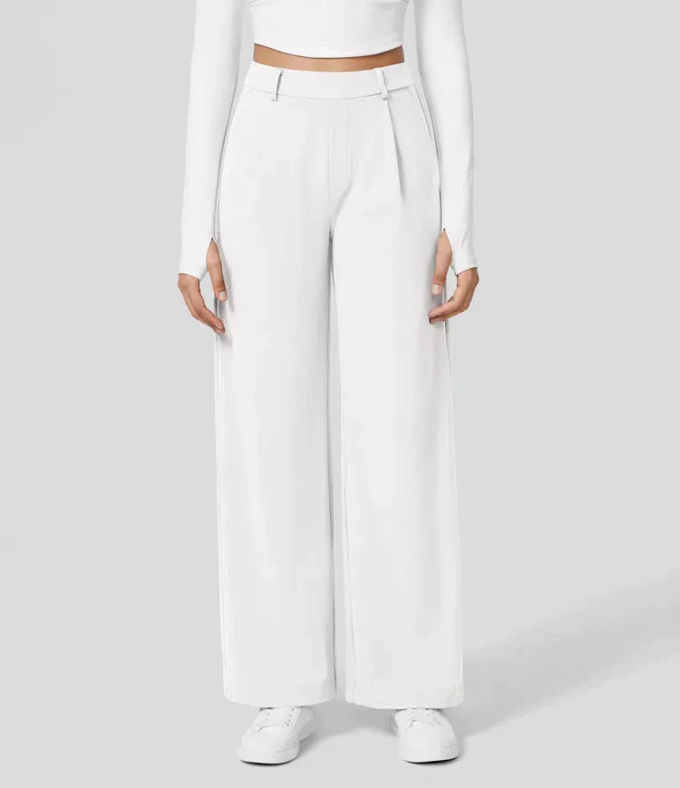 Sauzy | Hochtaillierte Stretch-Hose mit geradem Bein