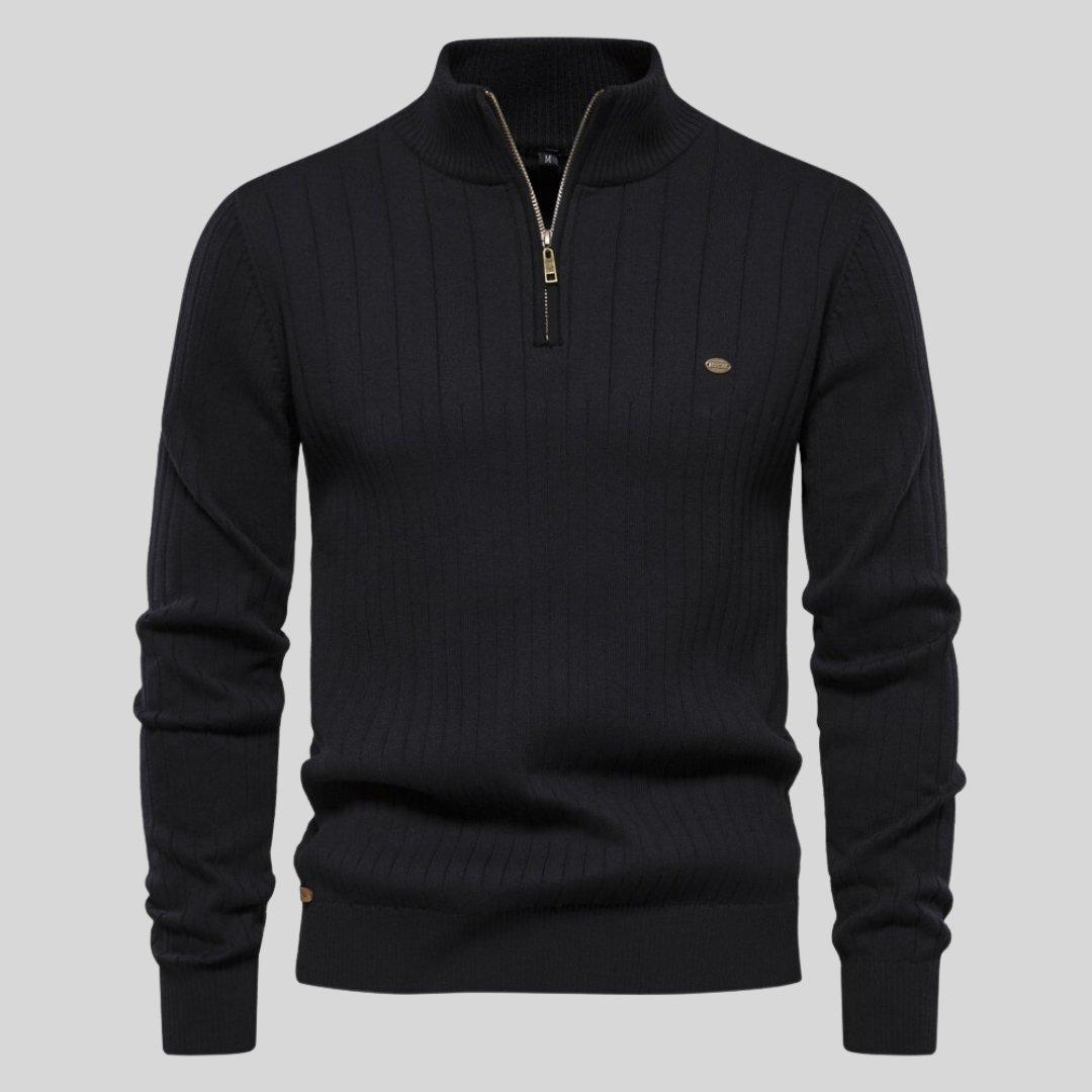 Zippie - Pullover bodyfit alla moda con zip per uomini
