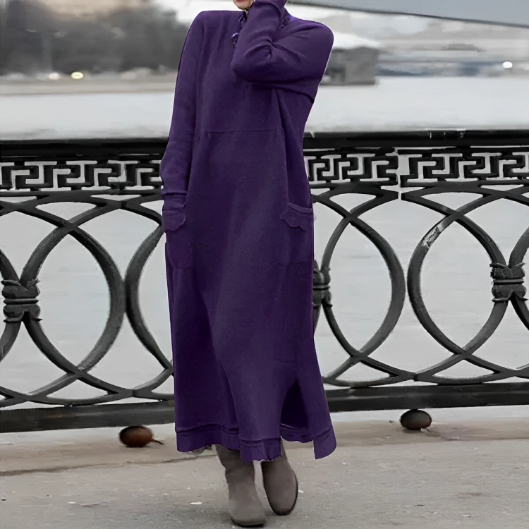 Popi | Lässiges langes Winterkleid