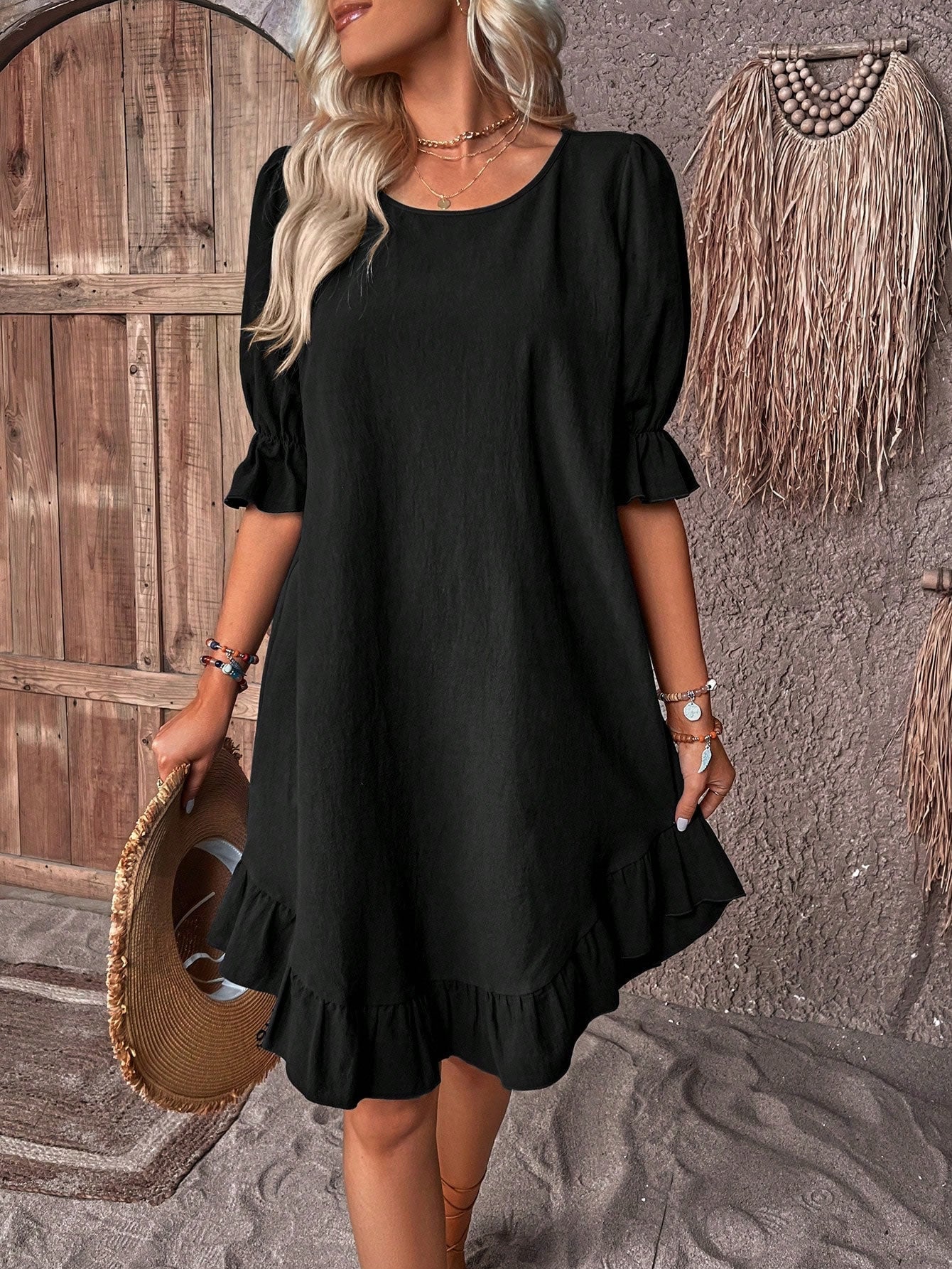 Jelani | Kleid mit Puffärmeln