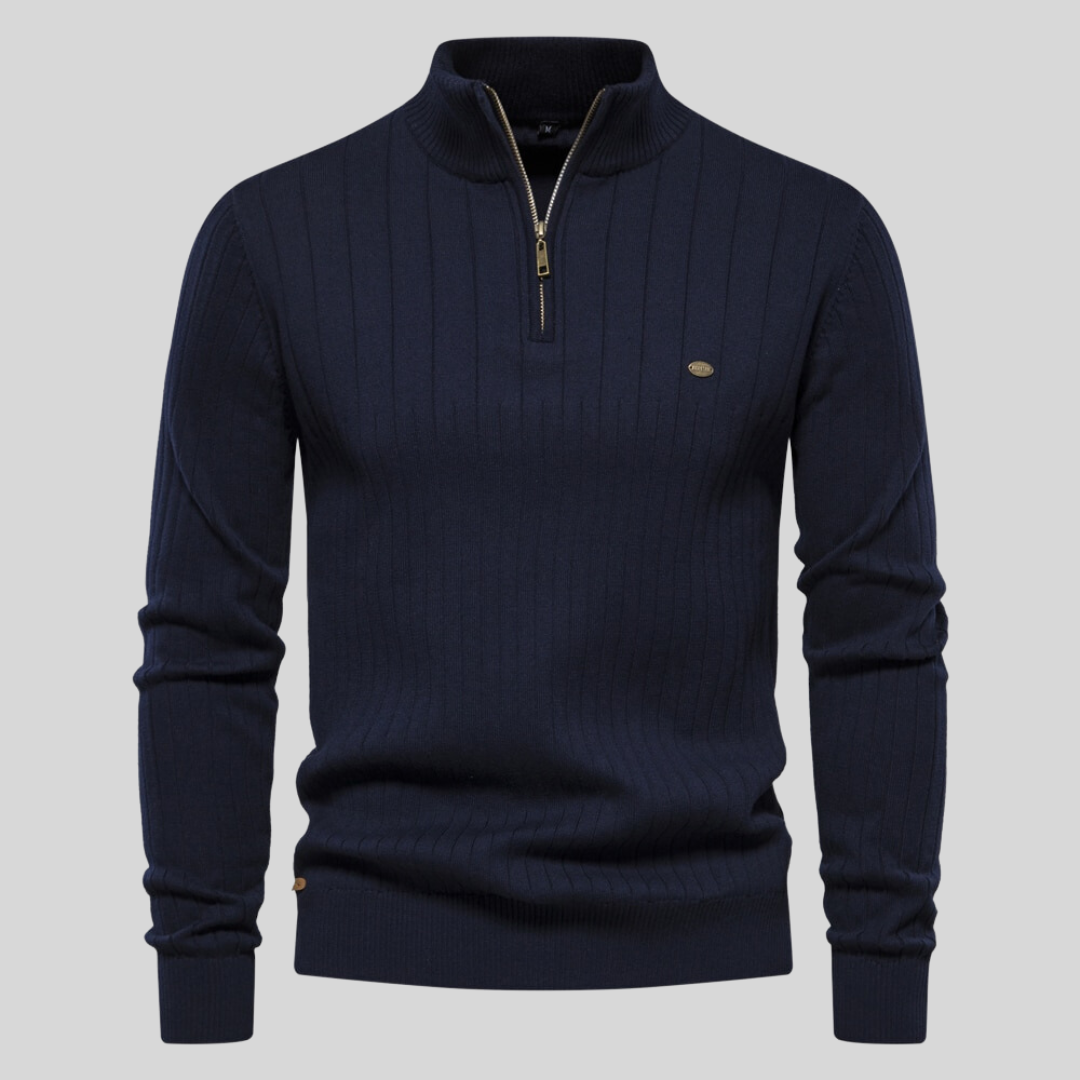 Zippie - Pullover bodyfit alla moda con zip per uomini