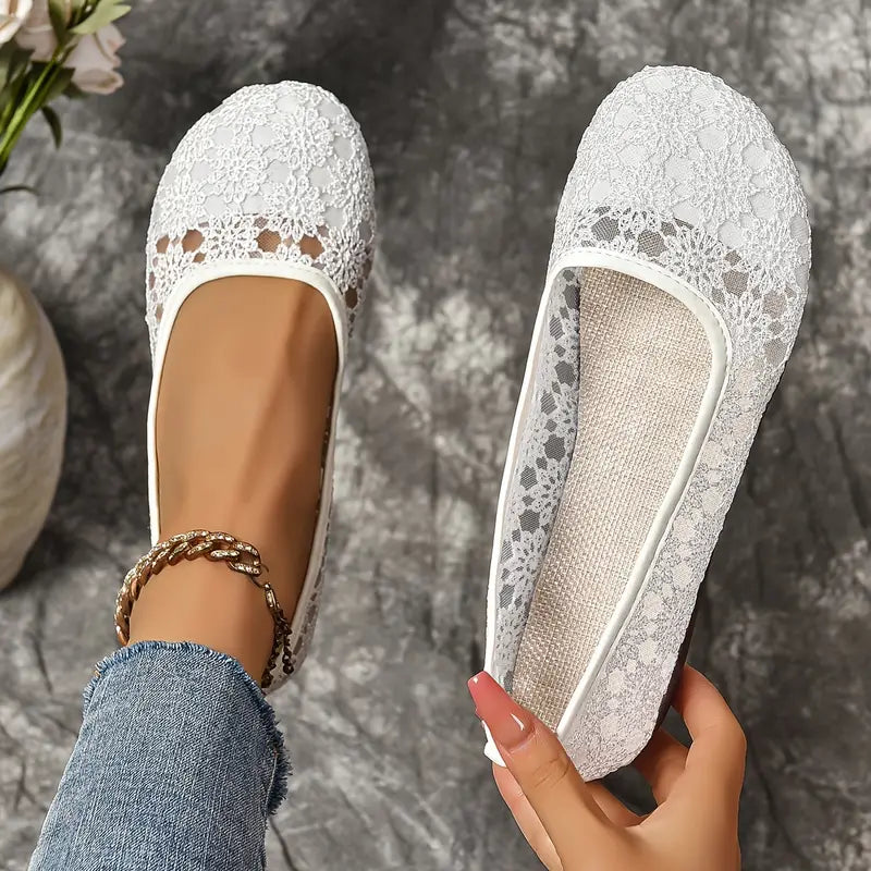 Jessamine | Atmungsaktive Mesh Spitze Vintage-Ballettflaschen