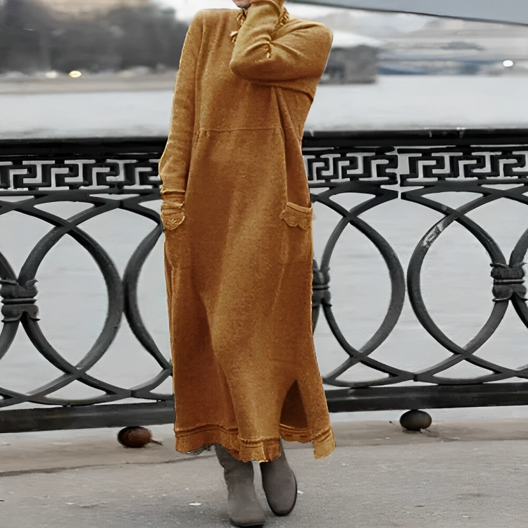 Popi | Lässiges langes Winterkleid
