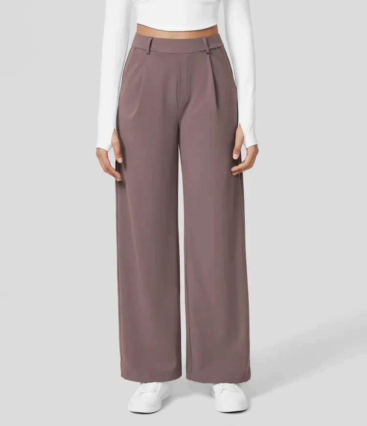 Sauzy | Hochtaillierte Stretch-Hose mit geradem Bein