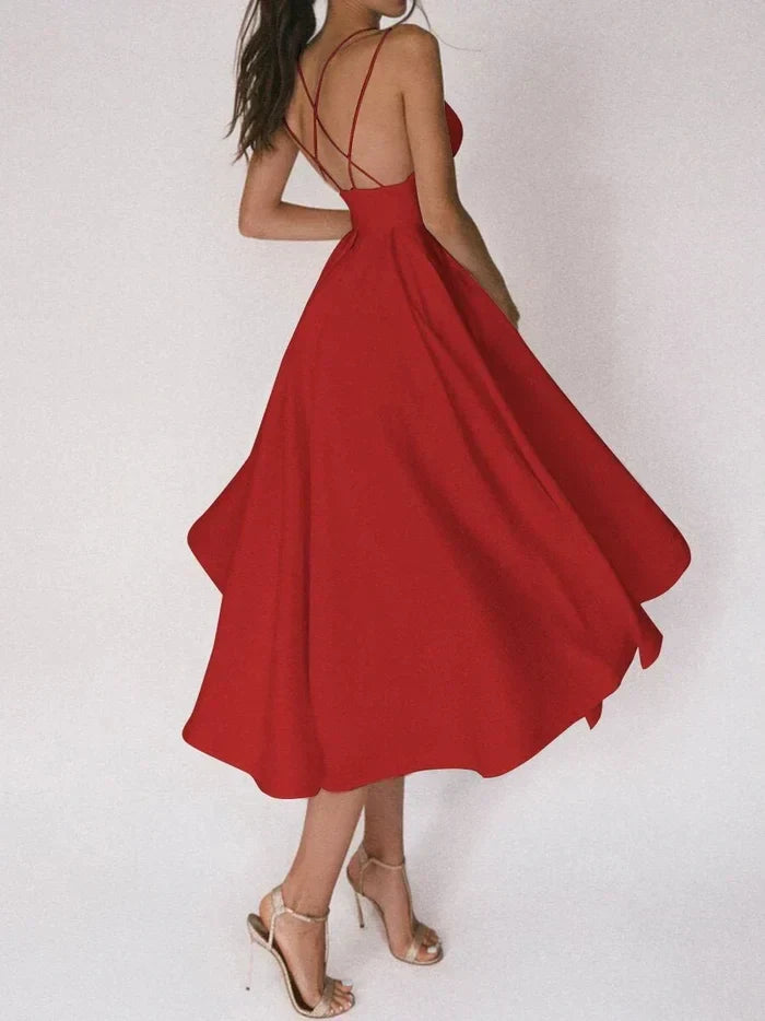 Tamitha | Elegante vestito con scollatura a V e spalline