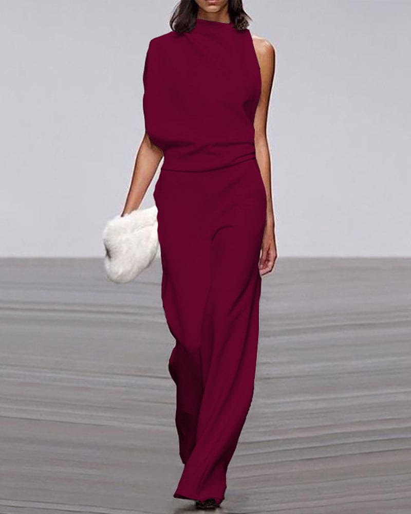 Isabel - Eleganter Jumpsuit mit Stehkragen