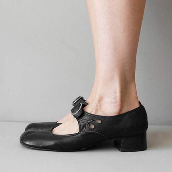 Beatrice | Keilsandalen aus leder mit orthopädische schnalle