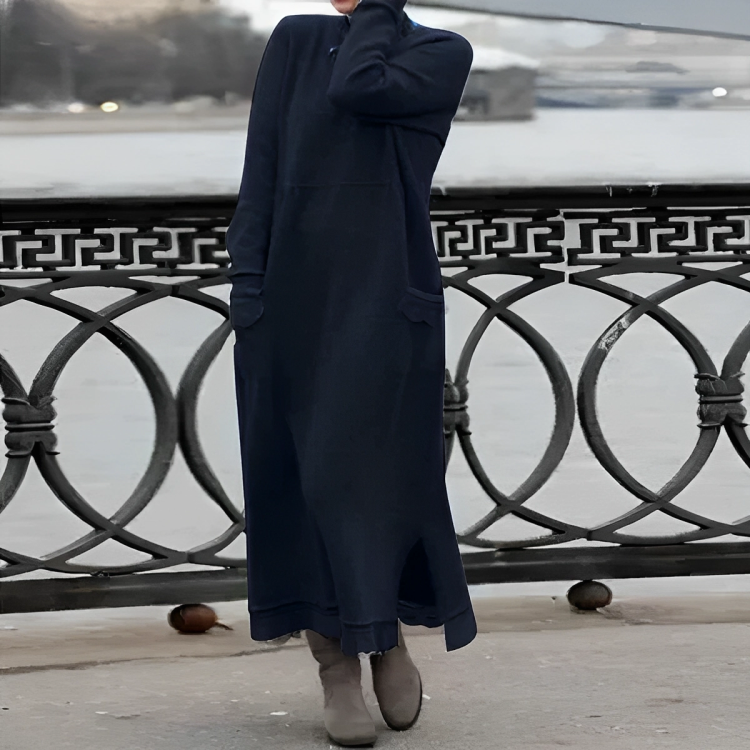 Popi | Lässiges langes Winterkleid