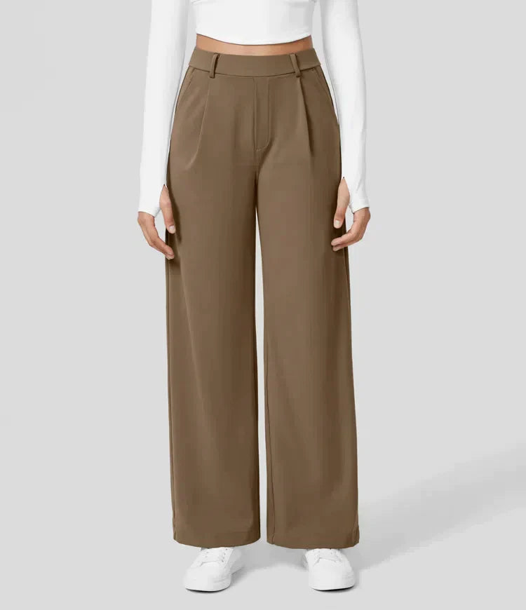 Sauzy | Hochtaillierte Stretch-Hose mit geradem Bein