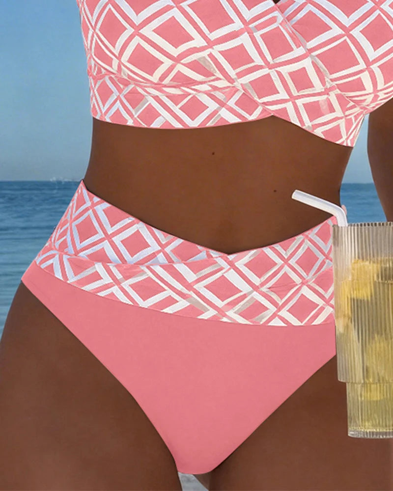 Martina hoch geschnittene Bikinihose in Rosa