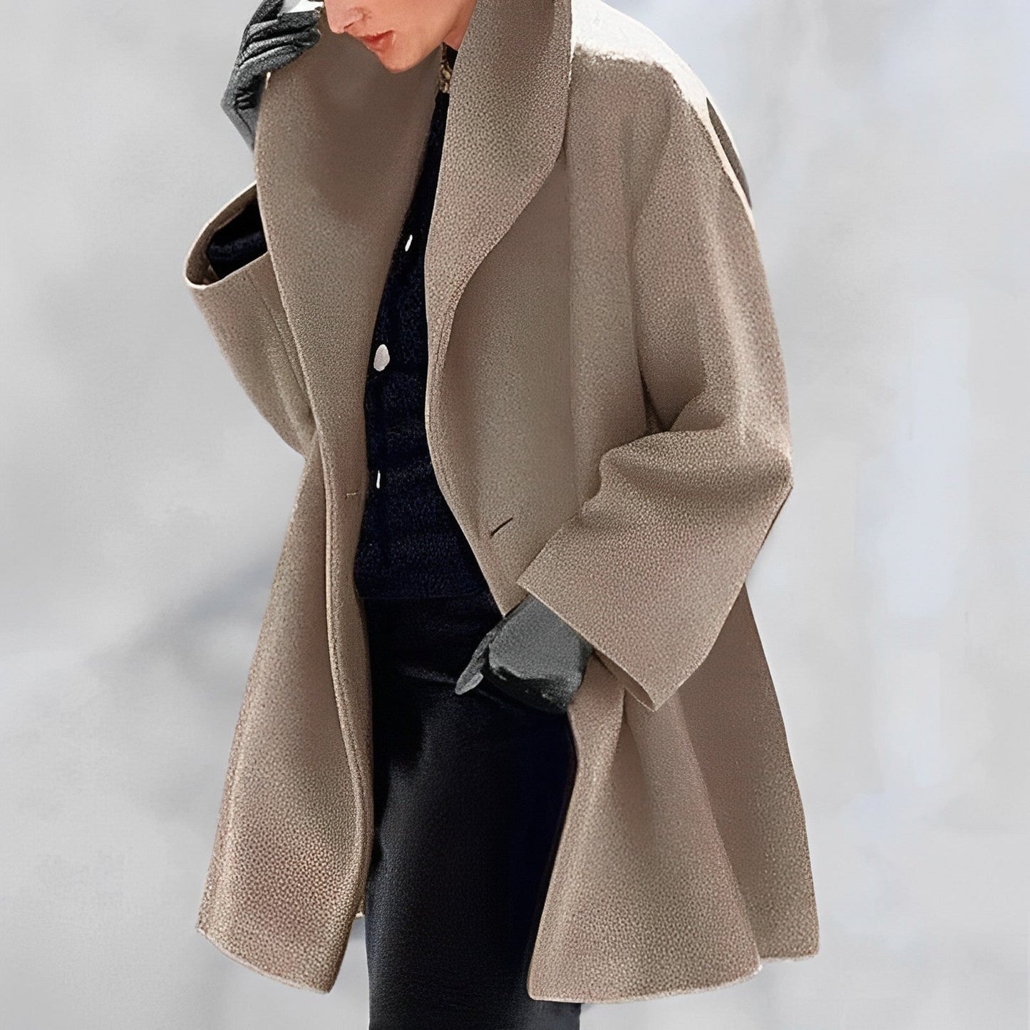 Damen Winterjacke | Elegantes Design | Weiche gestrickte Wolltextur