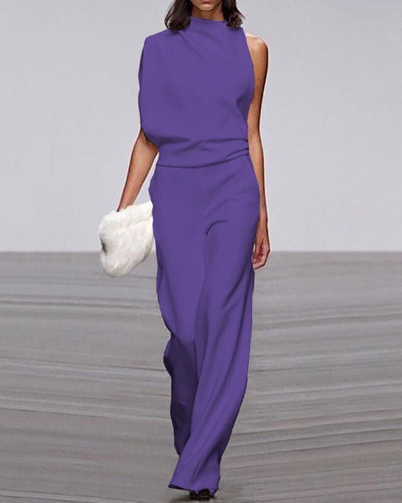 Isabel - Eleganter Jumpsuit mit Stehkragen