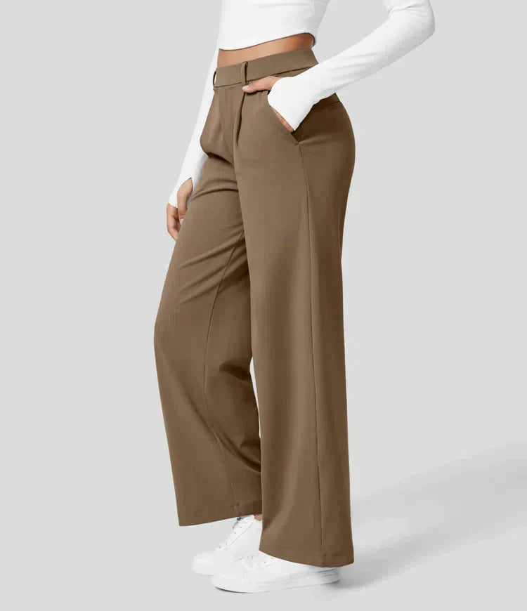 Sauzy | Hochtaillierte Stretch-Hose mit geradem Bein