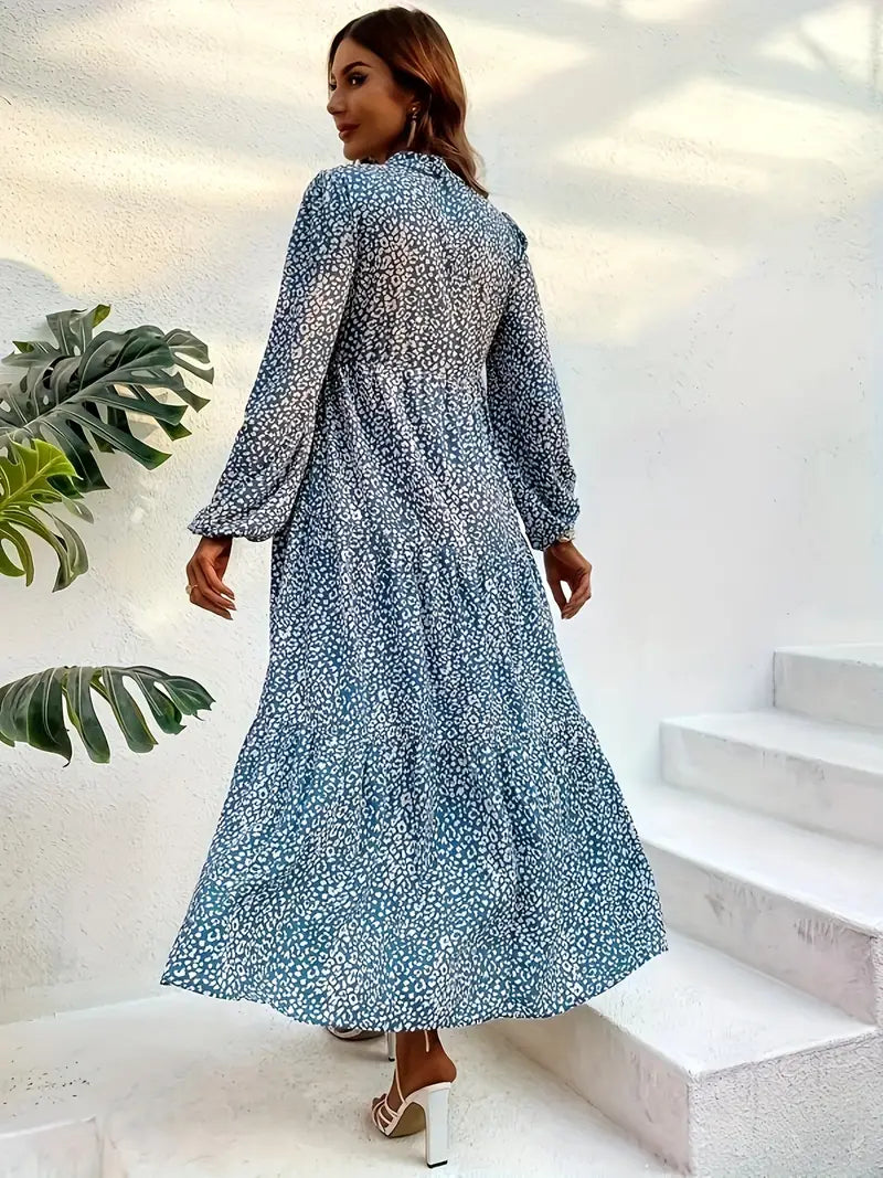Frederique - Abito maxi boho leopardato Wildfire
