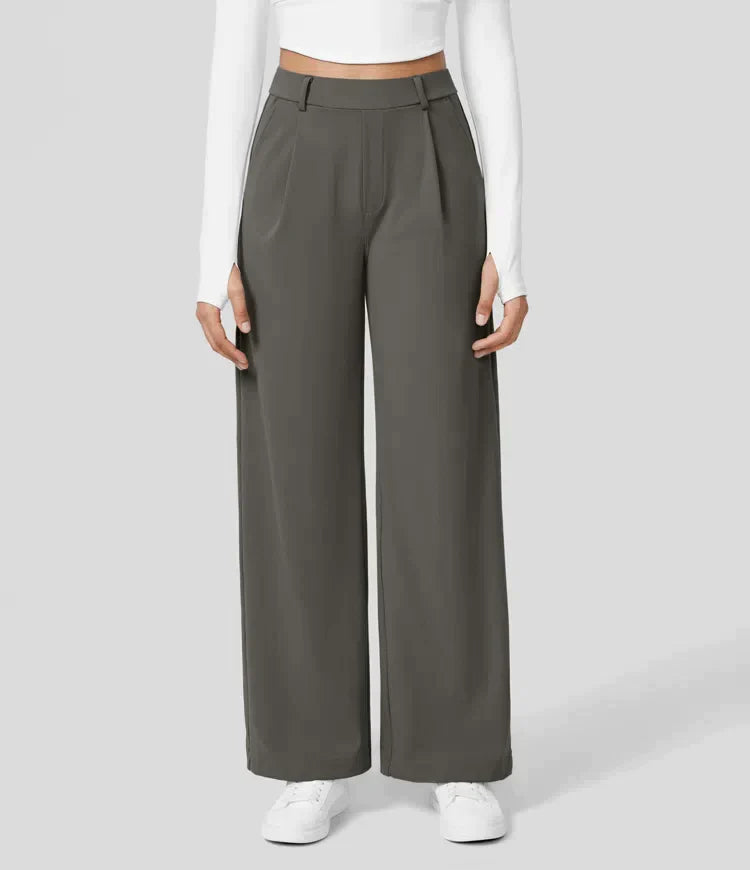 Sauzy | Hochtaillierte Stretch-Hose mit geradem Bein