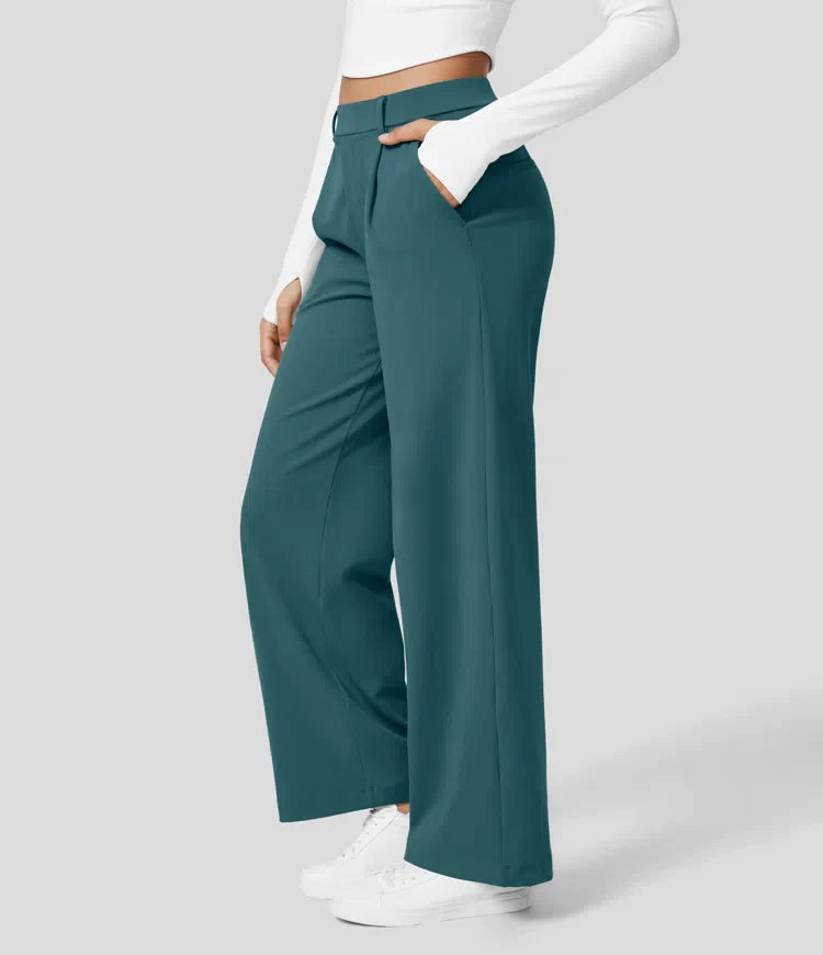 Sauzy | Hochtaillierte Stretch-Hose mit geradem Bein