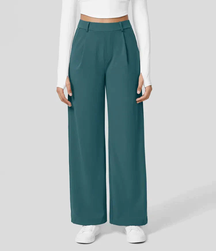 Sauzy | Hochtaillierte Stretch-Hose mit geradem Bein