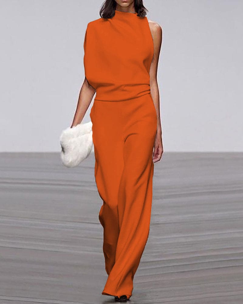Isabel - Eleganter Jumpsuit mit Stehkragen