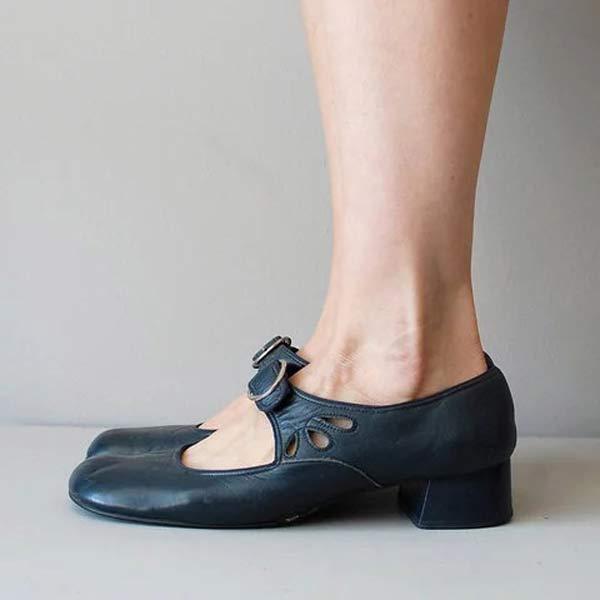 Beatrice | Keilsandalen aus leder mit orthopädische schnalle
