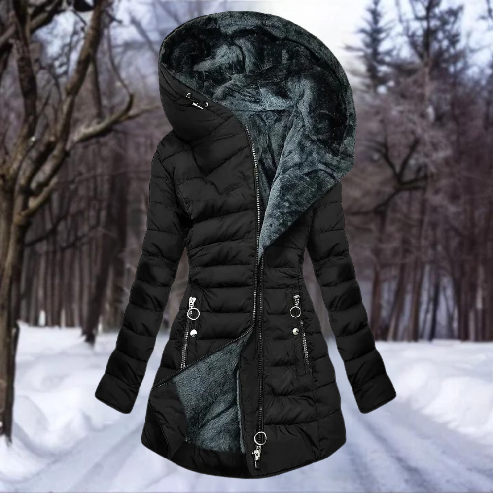 Zavilaya | Eleganter Plüschmantel für Damen