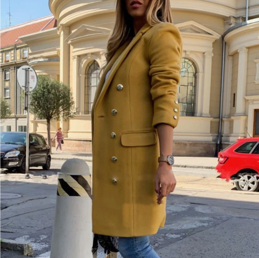 Quince | Cappotto di lana a maniche lunghe